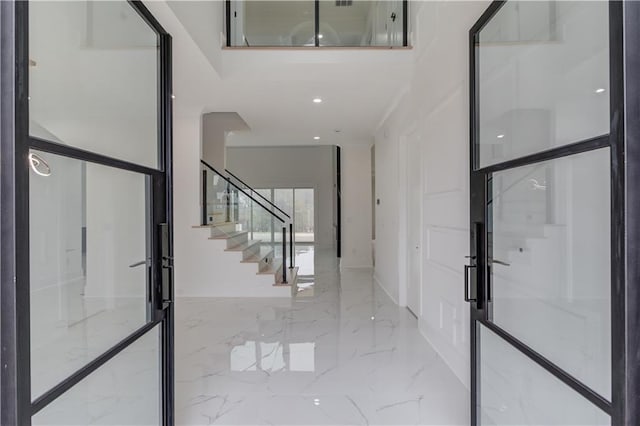 entryway with french doors