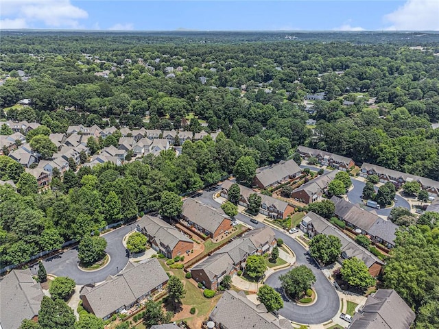 401 Wellwood Way, Roswell, GA 30075 - aerial perspective of suburban area with a heavily wooded area