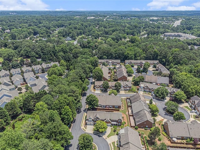 401 Wellwood Way, Roswell, GA 30075 - aerial view of residential area with a heavily wooded area