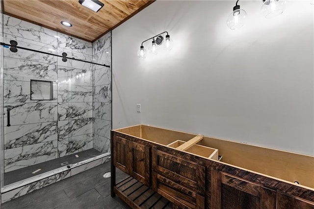 LOT40 Staurolite Mtn, Blue Ridge, GA 30513 - bathroom featuring a shower stall and recessed lighting