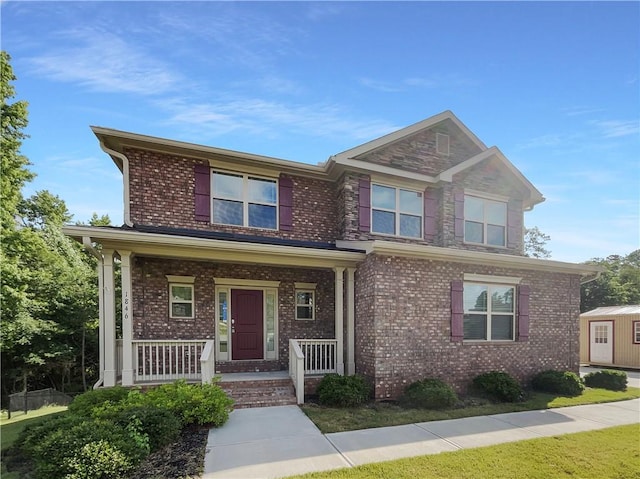 view of front of property featuring a porch