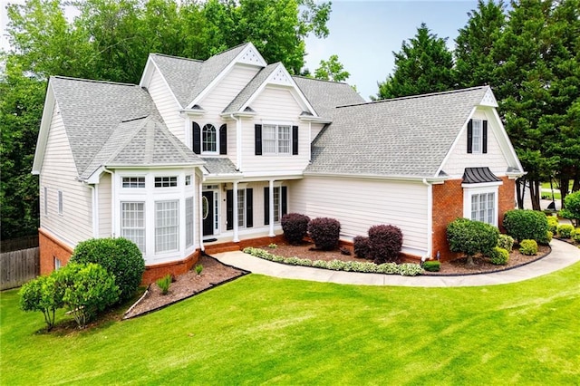 2003 Hubbard Ct, Villa Rica, GA 30180 - view of front facade featuring brick siding, a front yard, and roof with shingles