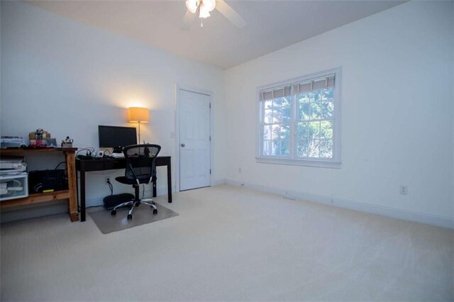 2003 Hubbard Ct, Villa Rica, GA 30180 - carpeted office space with ceiling fan and baseboards