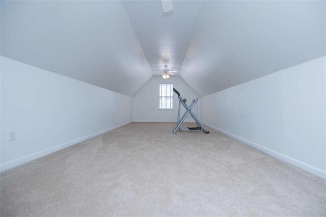 2003 Hubbard Ct, Villa Rica, GA 30180 - bonus room featuring lofted ceiling, light colored carpet, baseboards, and a ceiling fan