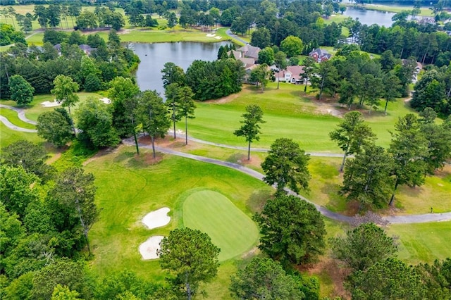 2003 Hubbard Ct, Villa Rica, GA 30180 - drone / aerial view of a large body of water, a golf course, and a tree filled landscape