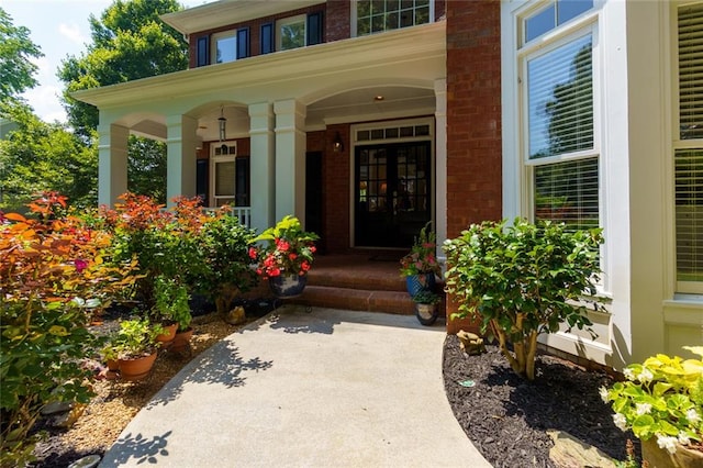 130 Hamilton Way, Roswell, GA 30075 - property entrance with a porch and brick siding