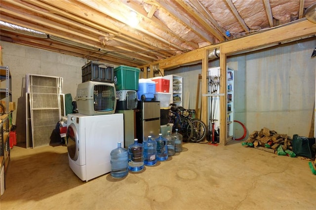 130 Hamilton Way, Roswell, GA 30075 - unfinished basement with washer / clothes dryer