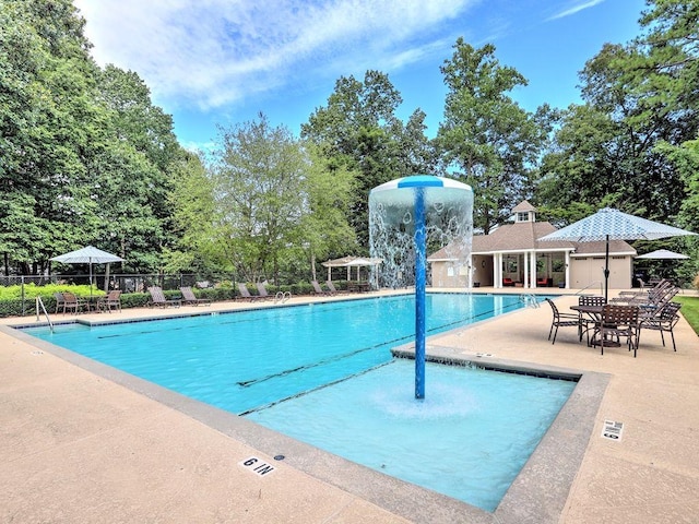 130 Hamilton Way, Roswell, GA 30075 - community pool with a patio area and view of scattered trees