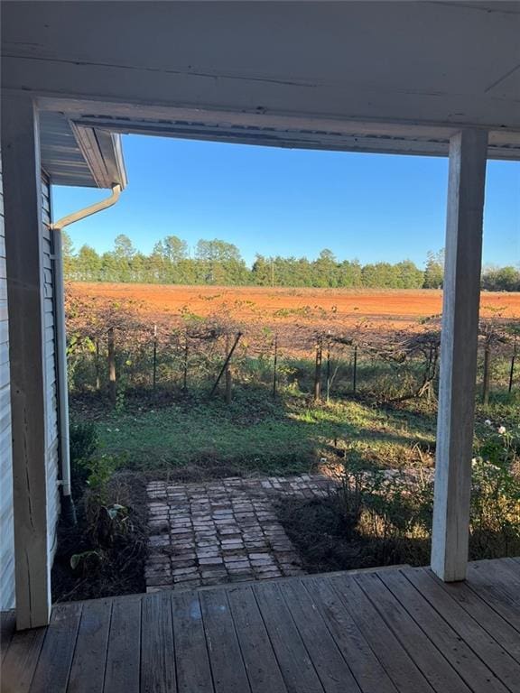 94 Cedar Valley Rd, Montezuma, GA 31063 - wooden deck featuring a view of rural / pastoral area
