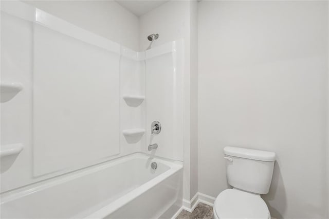 96 Quail Bend Way, Dallas, GA 30157 - bathroom featuring baseboards, toilet, and shower / bathtub combination