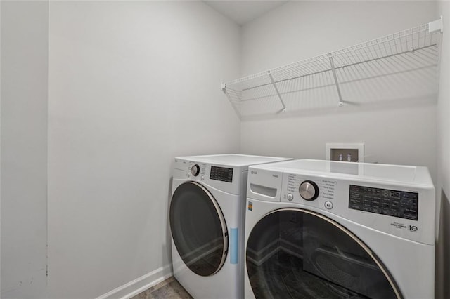 96 Quail Bend Way, Dallas, GA 30157 - laundry area with independent washer and dryer and baseboards