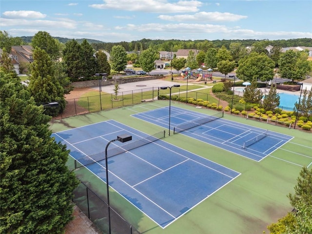96 Quail Bend Way, Dallas, GA 30157 - view of tennis court featuring community basketball court