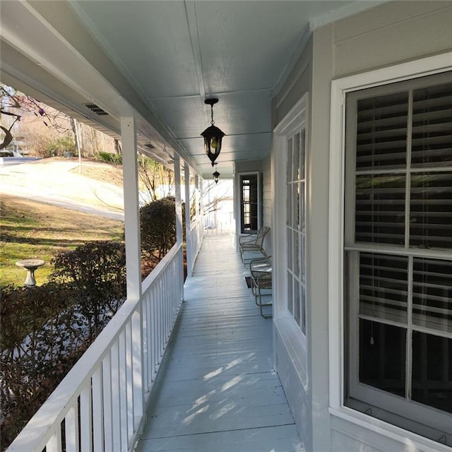 view of patio with a porch