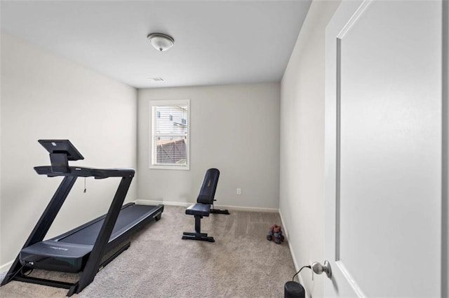 3717 Blue Goose Ln, Loganville, GA 30052 - workout room featuring carpet flooring and baseboards