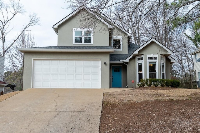 front of property featuring a garage