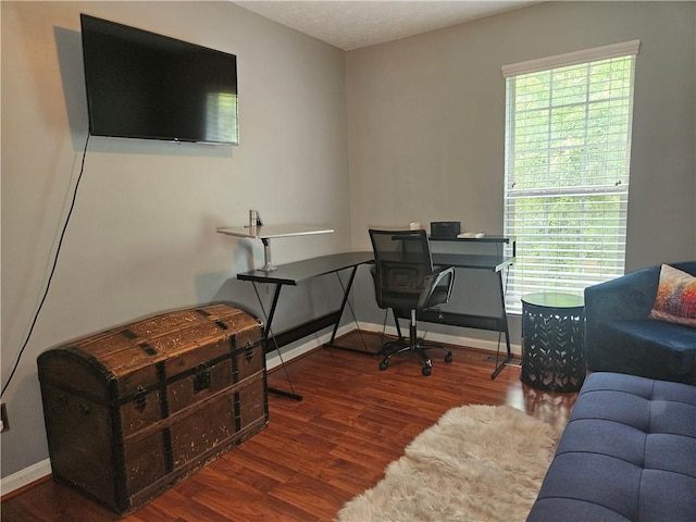 5536 Strathmoor Manor Cir, Lithonia, GA 30058 - office space featuring wood finished floors and baseboards