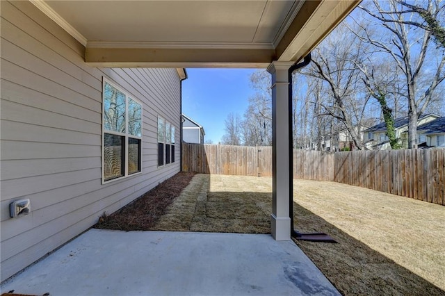 view of patio / terrace with a fenced backyard