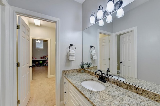 bathroom with large vanity