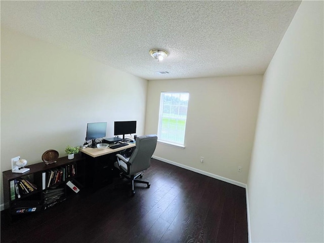 7104 Georges Way, Morrow, GA 30260 - office with dark wood-style floors and a textured ceiling