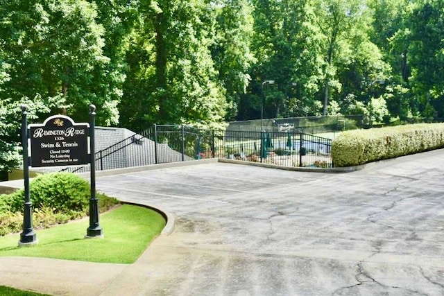 surrounding community featuring fence