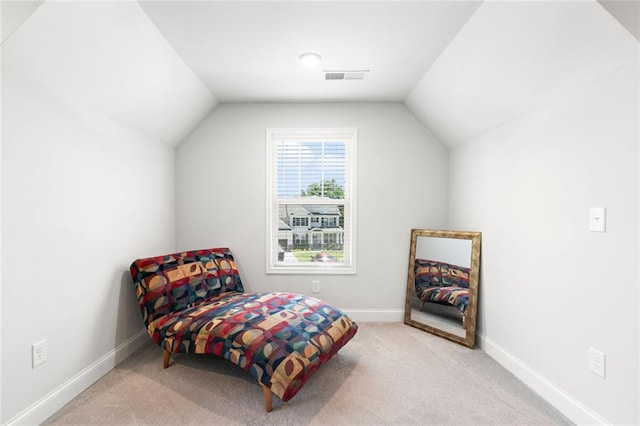 138 Daffodil Lndg, Dallas, GA 30132 - living area with vaulted ceiling, carpet, and baseboards