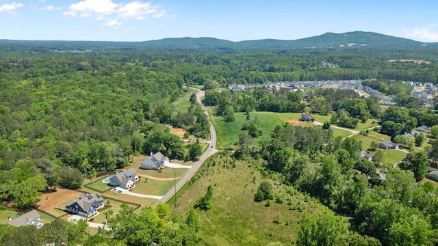 3610 Burnt Bridge Rd, Cumming, GA 30028 - aerial overview of property's location with a heavily wooded area and a mountain backdrop