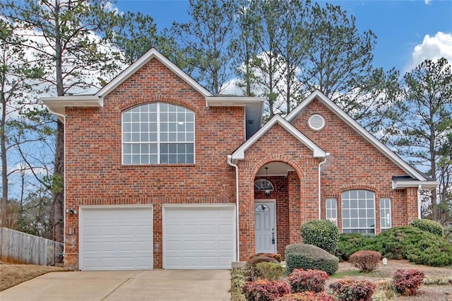 view of property with a garage