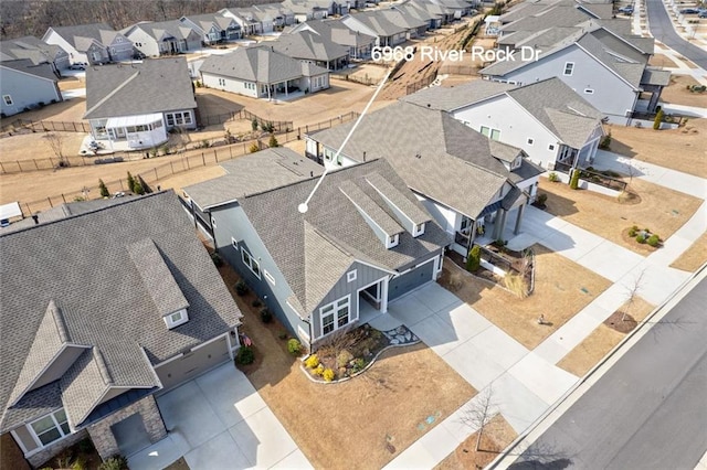 aerial view featuring a residential view
