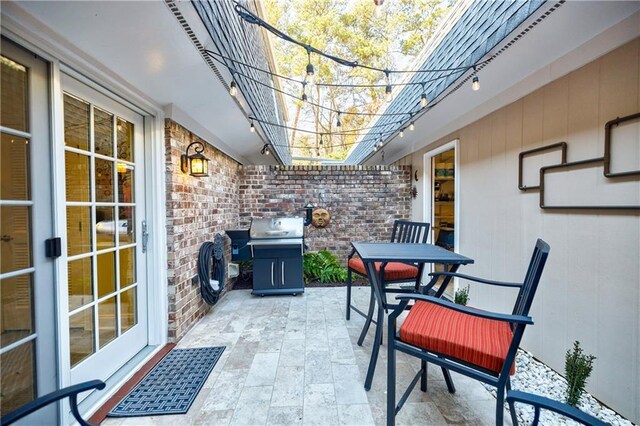 view of patio featuring grilling area