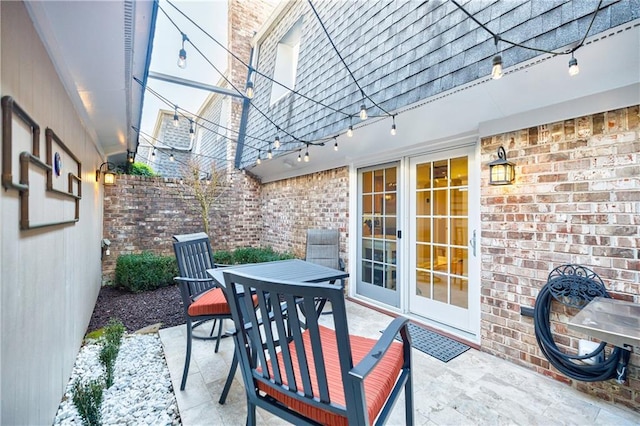 view of patio with outdoor dining area