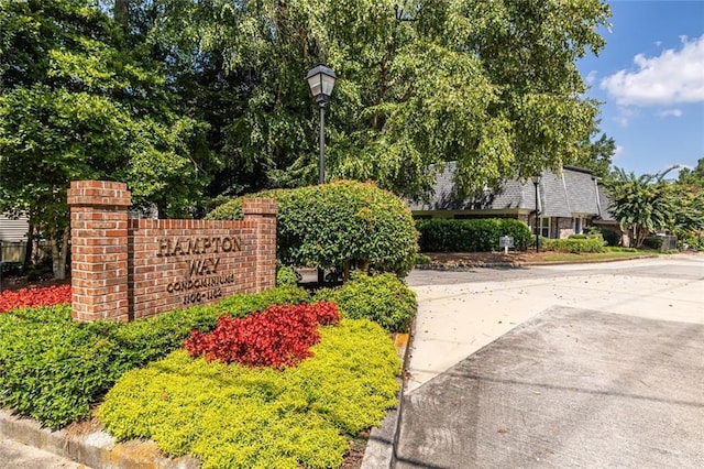 view of community sign