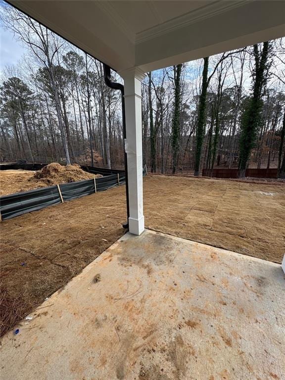 view of yard with a patio area