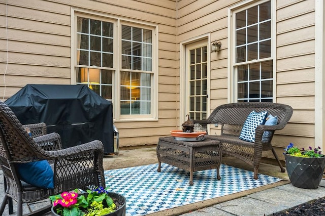 view of patio / terrace featuring grilling area