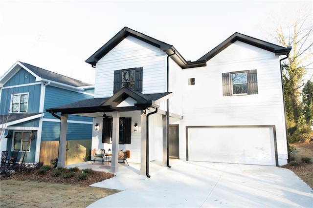 view of front of home featuring a garage