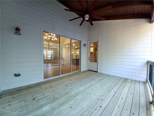 136 Rainey Rd, Temple, GA 30179 - wooden terrace with a ceiling fan
