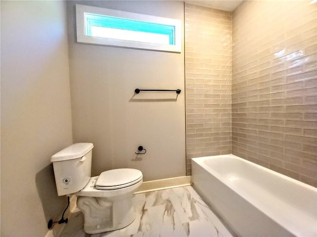 136 Rainey Rd, Temple, GA 30179 - bathroom with toilet and marble finish floors
