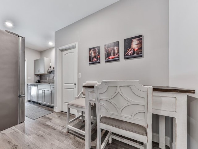 430 Cajun Dr, Ellijay, GA 30540 - dining space featuring light wood-style floors and recessed lighting