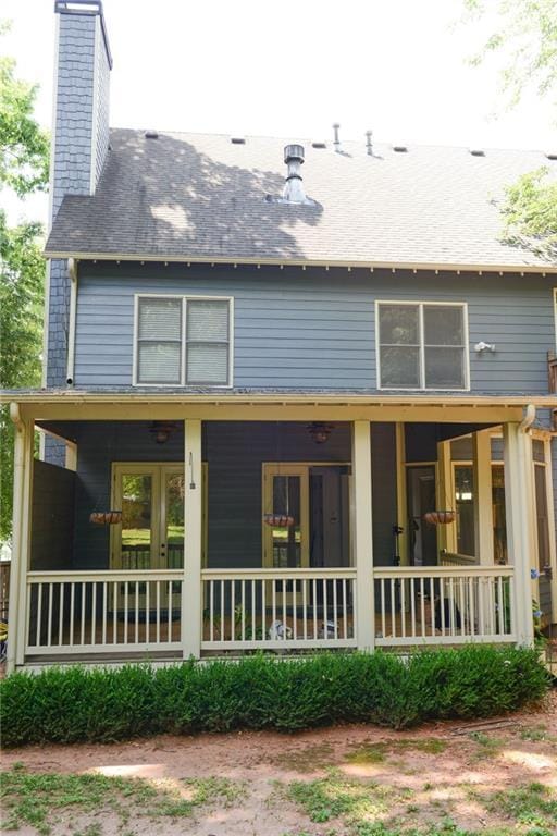 view of front of property with a porch