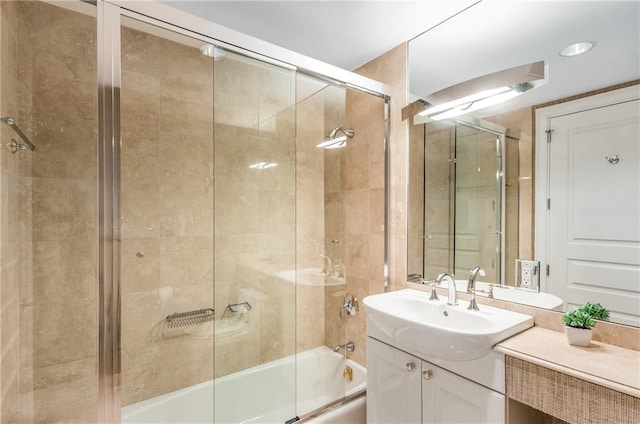 750 Park Ave NE Unit 19E, Atlanta, GA 30326 - full bathroom with vanity and bath / shower combo with glass door