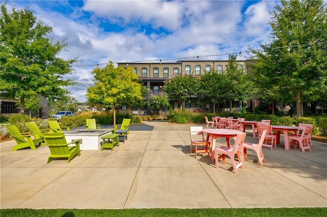 surrounding community featuring a patio