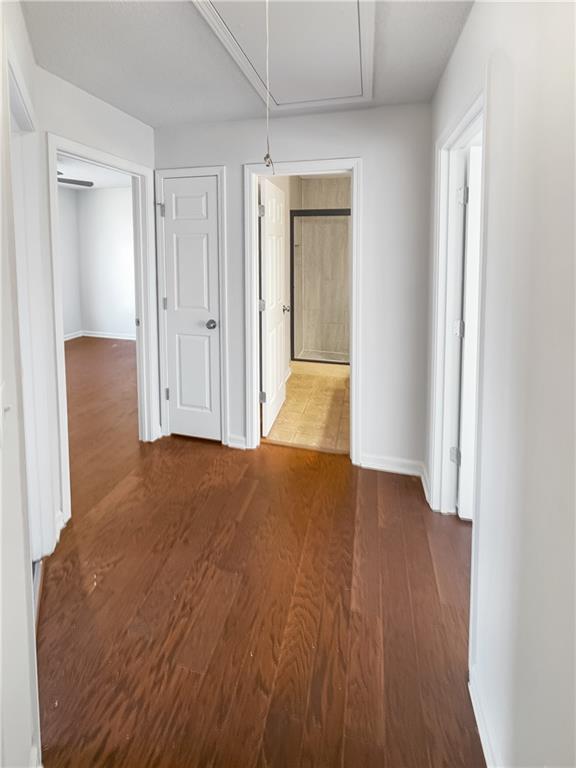 interior space featuring wood-type flooring