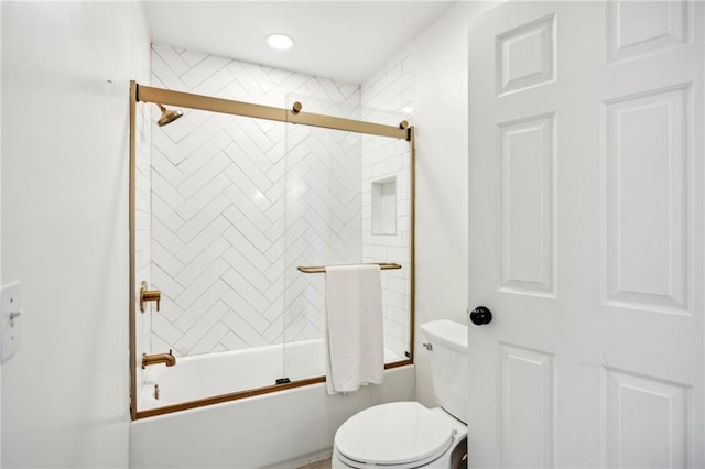 8625 Anchor On Lanier Ct, Gainesville, GA 30506 - bathroom with toilet and bath / shower combo with glass door