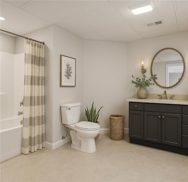 8625 Anchor On Lanier Ct, Gainesville, GA 30506 - full bathroom with vanity, shower / tub combo with curtain, and tile patterned floors