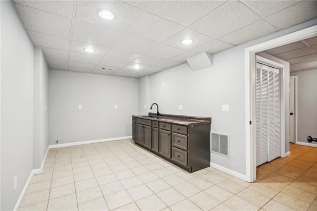 8625 Anchor On Lanier Ct, Gainesville, GA 30506 - bar area with a drop ceiling, recessed lighting, and light tile patterned floors