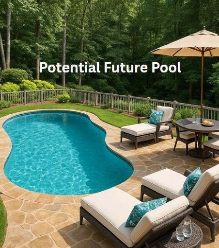 8625 Anchor On Lanier Ct, Gainesville, GA 30506 - view of swimming pool with a patio area and a fenced backyard
