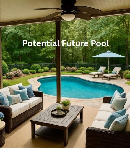 8625 Anchor On Lanier Ct, Gainesville, GA 30506 - view of pool featuring an outdoor living space, a fenced backyard, a patio area, and a ceiling fan