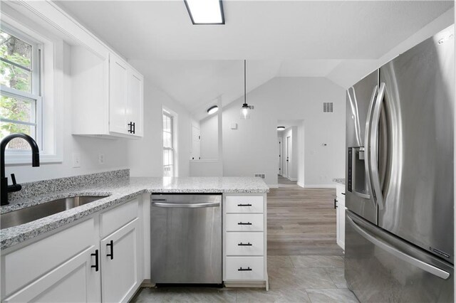 1031 Abercorn Way, Douglasville, GA 30134 - kitchen featuring visible vents, stainless steel appliances, a wealth of natural light, and a sink