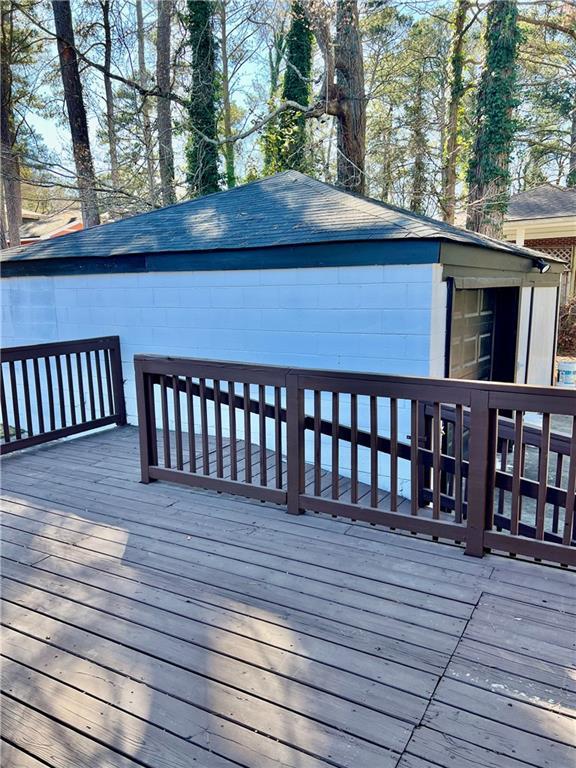 2267 Bryant Dr, East Point, GA 30344 - view of wooden deck