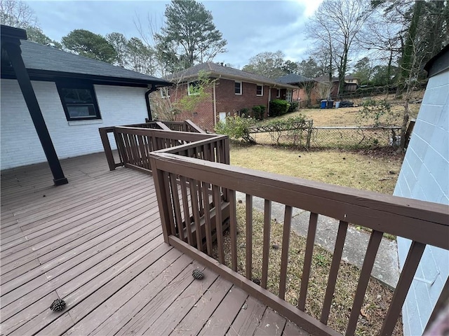 2267 Bryant Dr, East Point, GA 30344 - wooden terrace featuring fence