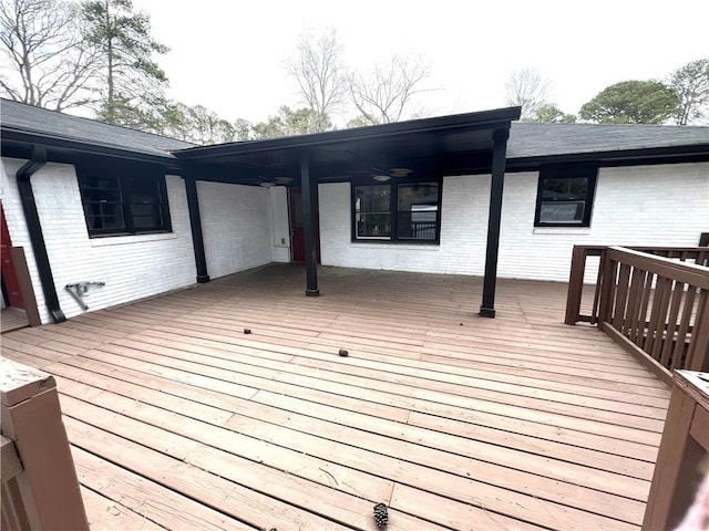2267 Bryant Dr, East Point, GA 30344 - wooden deck with a ceiling fan